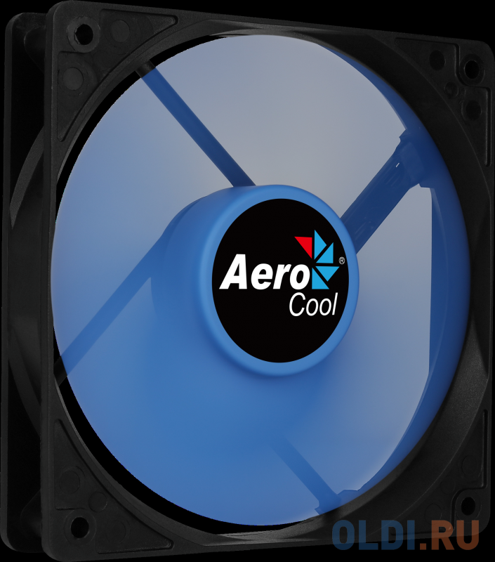 Вентилятор Aerocool Force 12 PWM Blue, 120x120x25мм, 500-1500 об./мин., разъем PWM 4-PIN, 18.2-27.5 dBA фото