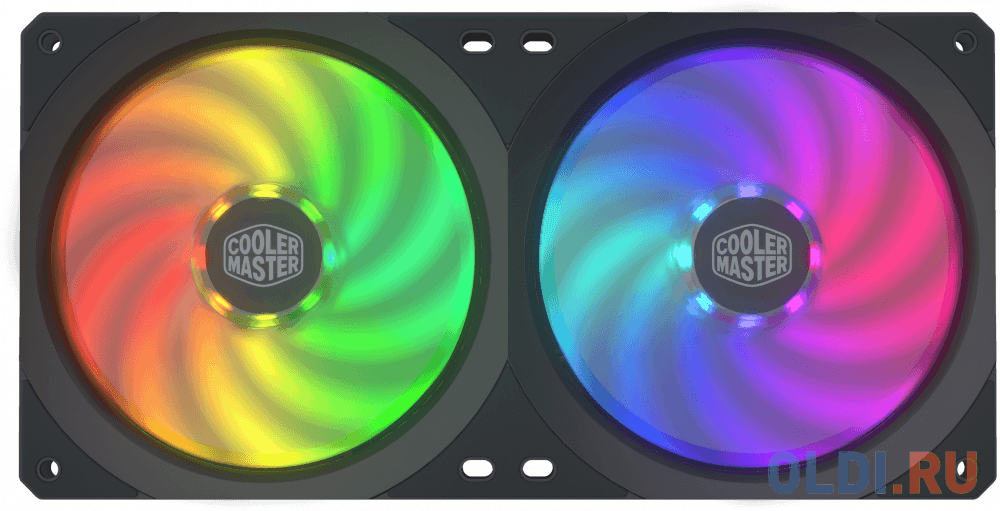 Cooler Master MASTERFAN SF240R ARGB, 2x120mm, 4-Pin (PWM), ARGB, 2 pcs + ARGB LED Controller MFX-B2D2-18NPA-R1 - фото 2