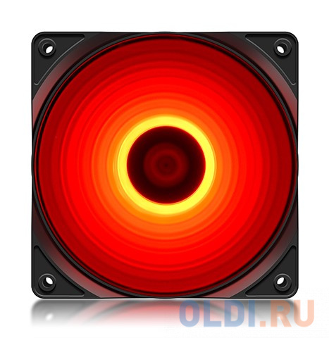 Вентилятор DEEPCOOL RF120R (120мм, 21.9dB, 1300rpm, 3 pin, красная подсветка) RTL фото