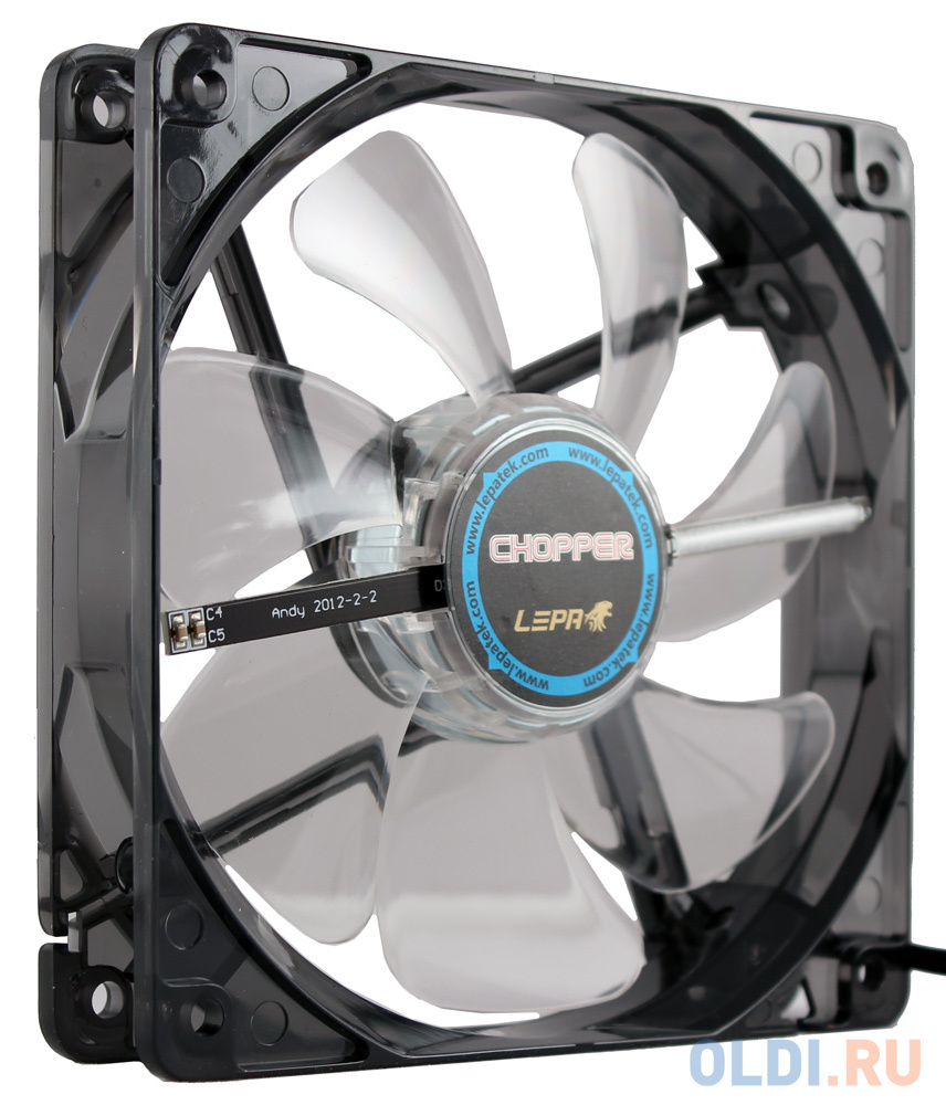 LPCP12N-R, DUO PACK,  FAN 2x120mm, 900rpm, 40.18CFM, 16dBA, Dynamic Red LED, 3pin, RTL - фото 2