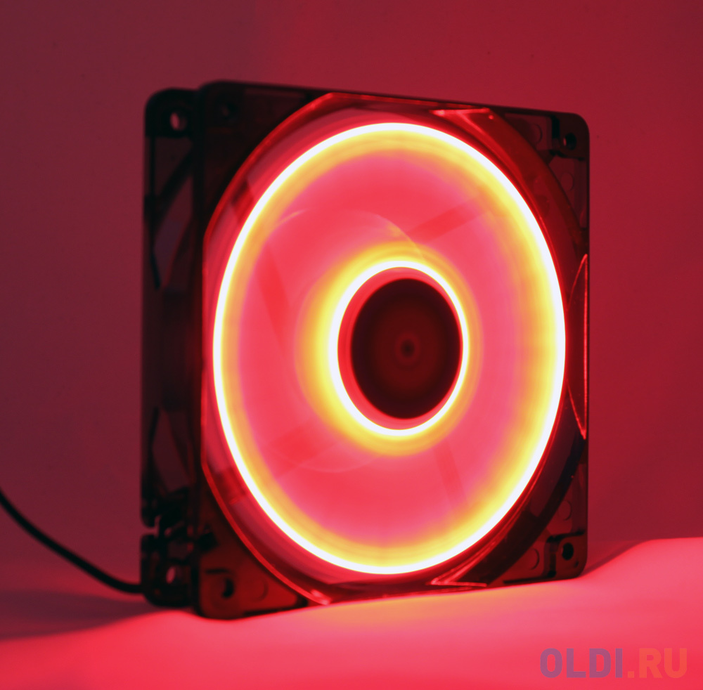 LPCP12N-R, DUO PACK,  FAN 2x120mm, 900rpm, 40.18CFM, 16dBA, Dynamic Red LED, 3pin, RTL фото
