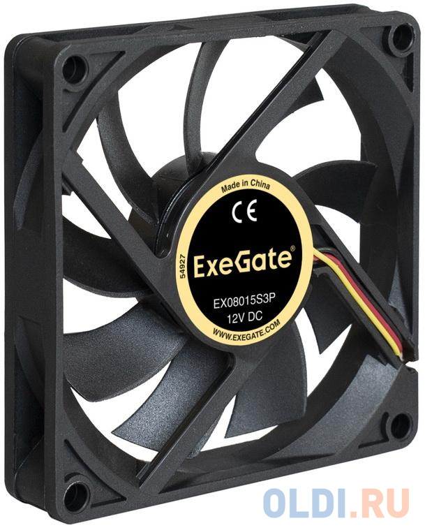 Exegate EX281212RUS Вентилятор ExeGate Mirage-S 60x60x15 подшипник скольжения, 3500 RPM, 26dB,  3pin exegate ex166186rus вентилятор для видеокарты exegate 4010m12s mirage 40x10s для видеокарт 5000 об мин 3pin