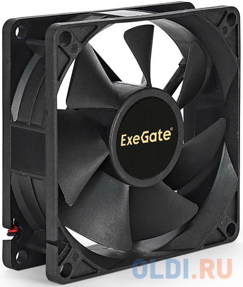 Exegate EX283381RUS Вентилятор ExeGate EX08025SM, 80x80x25 мм, Sleeve bearing (подшипник скольжения), Molex, 2000RPM, 25dBA, размер 80 x 80 мм - фото 4