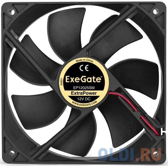 Exegate EX283395RUS Вентилятор ExeGate ExtraPower EP12025SM, 120x120x25 мм, Sleeve bearing (подшипник скольжения), Molex, 1800RPM, 25dBA, размер 120 х 120 мм - фото 5
