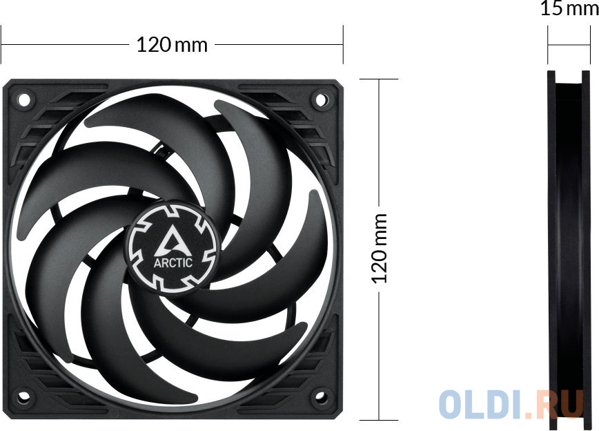 Вентилятор корпусной ARCTIC P12 SLIM PWM PST (ACFAN00187A) (703130) Вентилятор корпусной ARCTIC P12 SLIM PWM PST (ACFAN00187A) (703130) фото