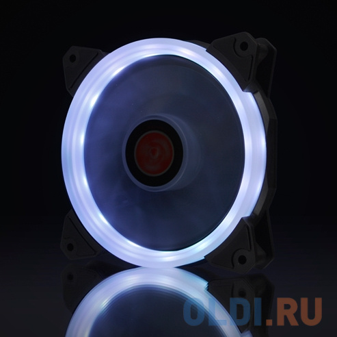 IRIS 12 WHITE 0R400039(Singel LED fan, 1pcs/pack),12025 LED PWM fan, O-type LED brings visible color &amp; brightness, Anti-vibration rubber pads - фото 2