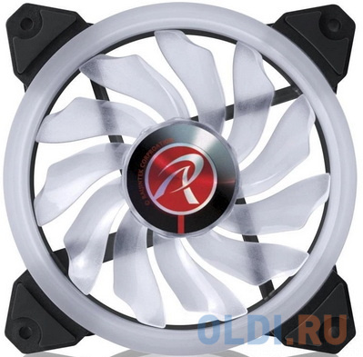 IRIS 12 WHITE 0R400039(Singel LED fan, 1pcs/pack),12025 LED PWM fan, O-type LED brings visible color &amp; brightness, Anti-vibration rubber pads - фото 3