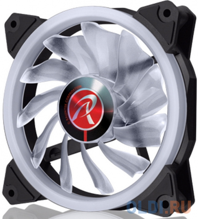 IRIS 12 WHITE 0R400039(Singel LED fan, 1pcs/pack),12025 LED PWM fan, O-type LED brings visible color &amp; brightness, Anti-vibration rubber pads - фото 4