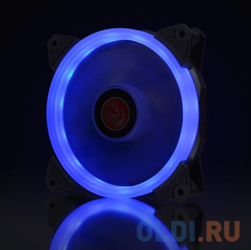 IRIS 12 BLUE 0R400041(Singel LED fan, 1pcs/pack), 12025 LED PWM fan, O-type LED brings visible color &amp; brightness, Anti-vibration rubber pads - фото 2