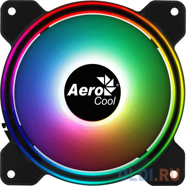 Вентилятор Aerocool Saturn 12F 120x120mm 4-pin (Molex)20dB 140gr LED Ret вентилятор для корпуса aerocool astro 12 pro комплект из 3 х кулеров 120x120mm 6pin хаб