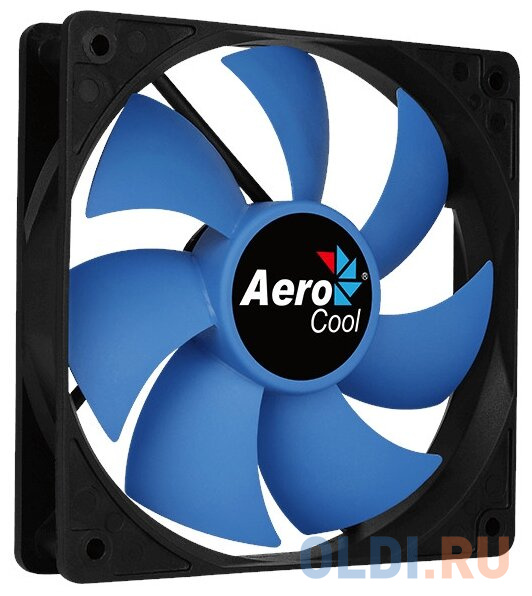 Вентилятор Aerocool Force 12 Blue, 120x120x25мм, 1000 об./мин., разъем MOLEX 4-PIN + 3-PIN, 23.7 dBA, размер 120 х 120 мм - фото 3