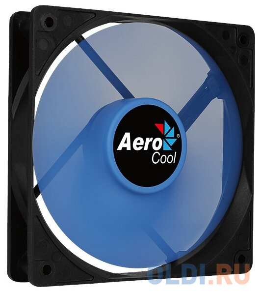 Вентилятор Aerocool Force 12 Blue, 120x120x25мм, 1000 об./мин., разъем MOLEX 4-PIN + 3-PIN, 23.7 dBA, размер 120 х 120 мм - фото 4