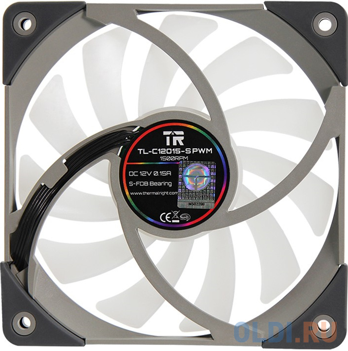 Вентилятор Thermalright TL-C12015S-ARGB, 120x120x15 мм, 1500 об/мин, 24 дБА, PWM, ARGB подсветка - фото 2
