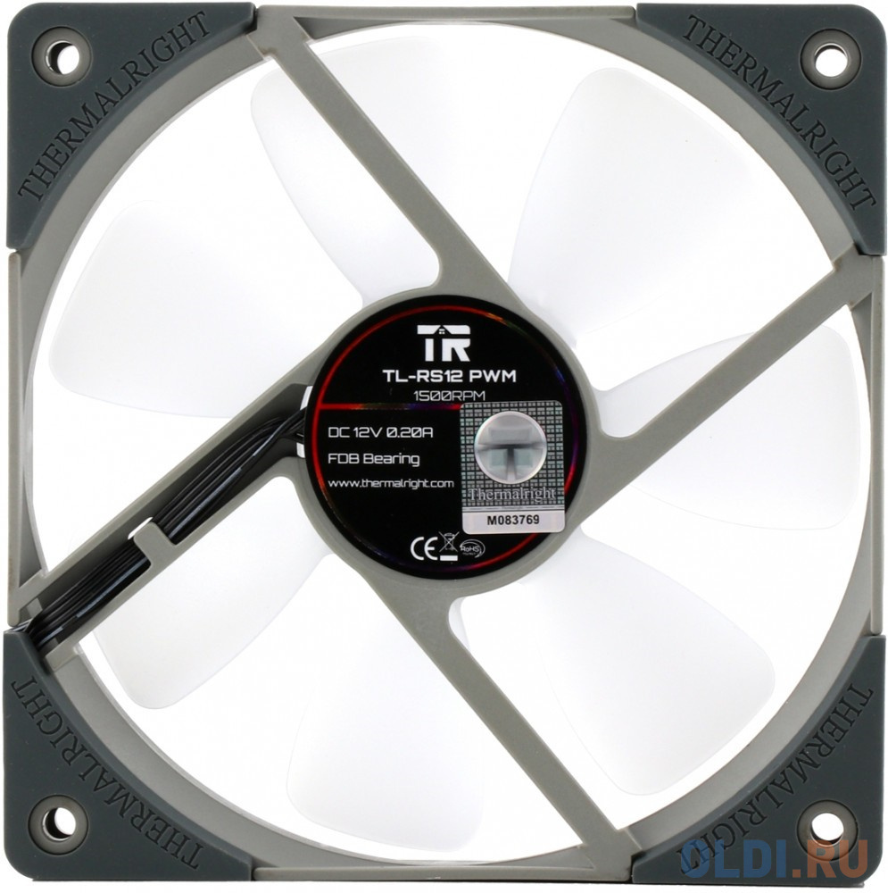 Вентилятор Thermalright TL-RS12 RGB, 120x120x25 мм, 400-1800 об/мин, 15-27 дБА, RGB подсветка с 3-pin разъемом 5В, PWM - фото 3