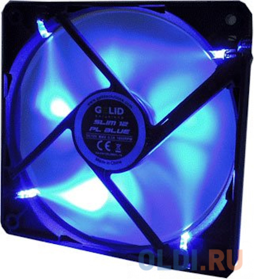 Вентилятор GELID Slim 12 PL Blue, 120x120x16 мм, 900-1600 об/мин, 12-25 дБА, PWM, синяя подсветка FN-FW12-SLIMBPL-16 - фото 3