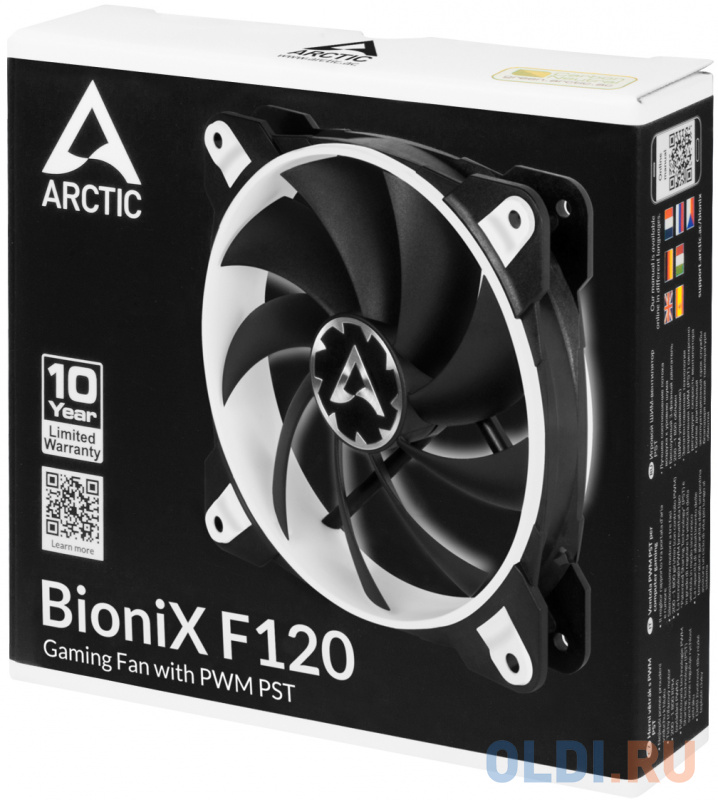 Case fan ARCTIC BioniX F120 (White) 3-х  фазный мотор - retail (ACFAN00093A) - фото 5