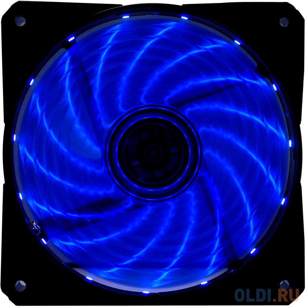 Вентилятор Digma DFAN-LED-BLUE 120x120x25mm 3-pin 4-pin (Molex)23dB 115gr LED Ret - фото 1