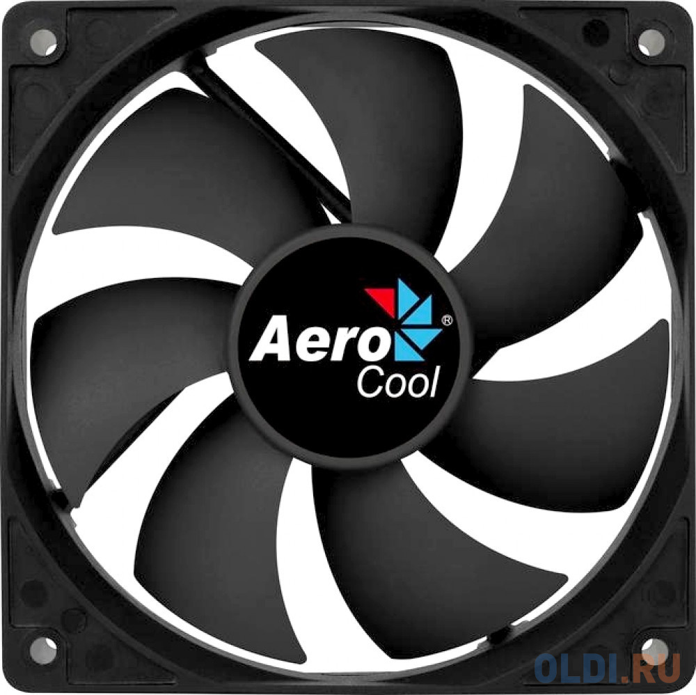 Вентилятор для корпуса Aerocool Force 12 Black (120x120x25mm, 3pin+4pin, 500-1500 об/мин, 18.2-27.5dB) (4718009157989) - фото 1