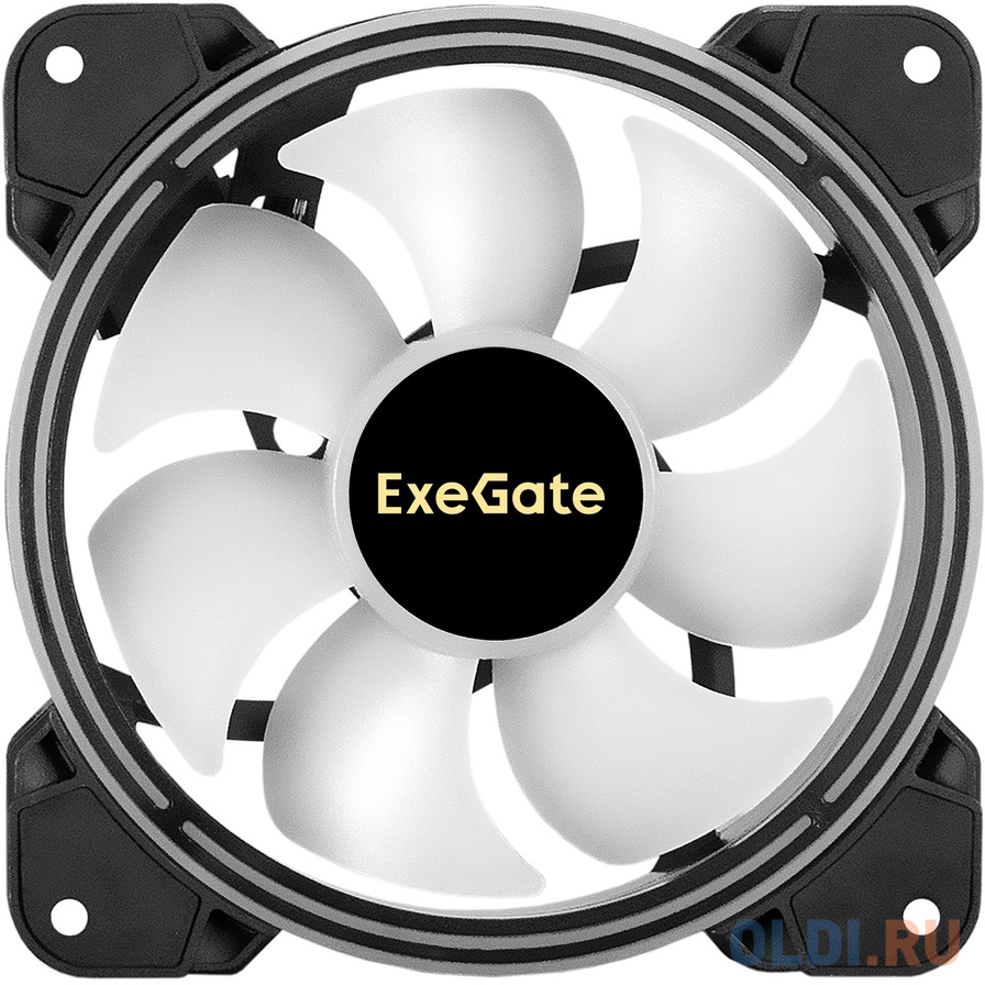 Вентилятор 12В DC с подсветкой ExeGate EX12025HM3PM.FRGB.7O5CSU (120x120x25 мм, Hydraulic bearing (гидродинамический), 3pin+Molex, FRGB подсветка, 24d EX295963RUS - фото 2