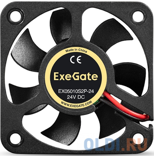 Вентилятор 24В DC ExeGate EX05010S2P-24 (50x50x10 мм, Sleeve bearing (подшипник скольжения), 2pin, 7000RPM, 39dBA) EX295202RUS - фото 2