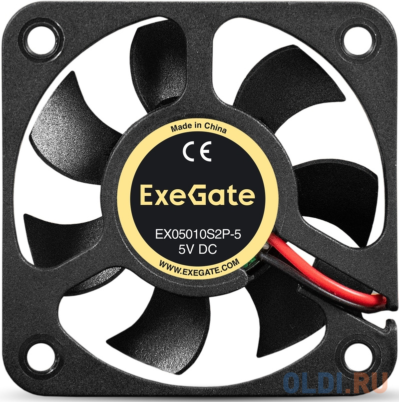 Вентилятор 5В DC ExeGate EX05010S2P-5 (50x50x10 мм, Sleeve bearing (подшипник скольжения), 2pin, 5500RPM, 27dBA) EX295199RUS - фото 2