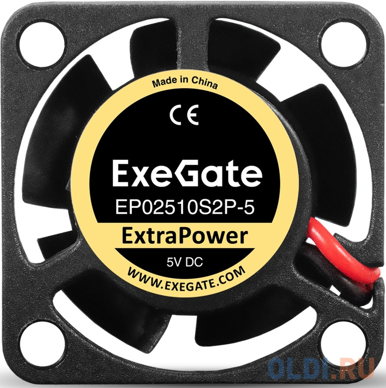 Вентилятор 5В DC ExeGate ExtraPower EP02510S2P-5 (25x25x10 мм, Sleeve bearing (подшипник скольжения), 2pin, 12000RPM, 26dBA) EX295188RUS - фото 2