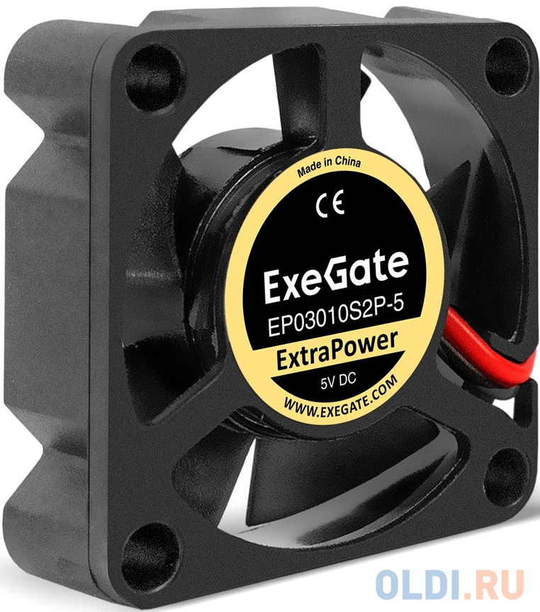 Вентилятор 5В DC ExeGate ExtraPower EP03010S2P-5 (30x30x10 мм, Sleeve bearing (подшипник скольжения), 2pin, 12000RPM, 33dBA) EX295191RUS - фото 1