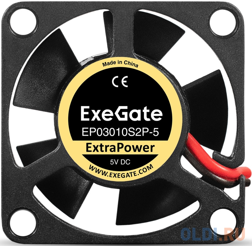 Вентилятор 5В DC ExeGate ExtraPower EP03010S2P-5 (30x30x10 мм, Sleeve bearing (подшипник скольжения), 2pin, 12000RPM, 33dBA) EX295191RUS - фото 2