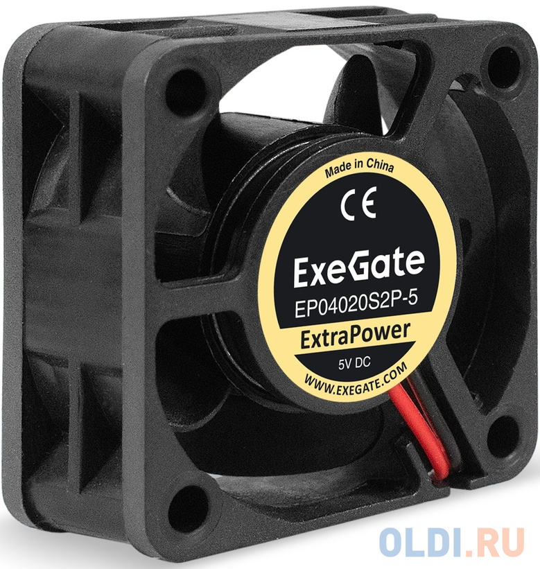 Вентилятор 5В DC ExeGate ExtraPower EP04020S2P-5 (40x40x20 мм, Sleeve bearing (подшипник скольжения), 2pin, 7000RPM, 30.5dBA) EX295197RUS - фото 1