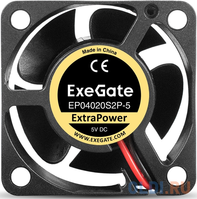 Вентилятор 5В DC ExeGate ExtraPower EP04020S2P-5 (40x40x20 мм, Sleeve bearing (подшипник скольжения), 2pin, 7000RPM, 30.5dBA) EX295197RUS - фото 2