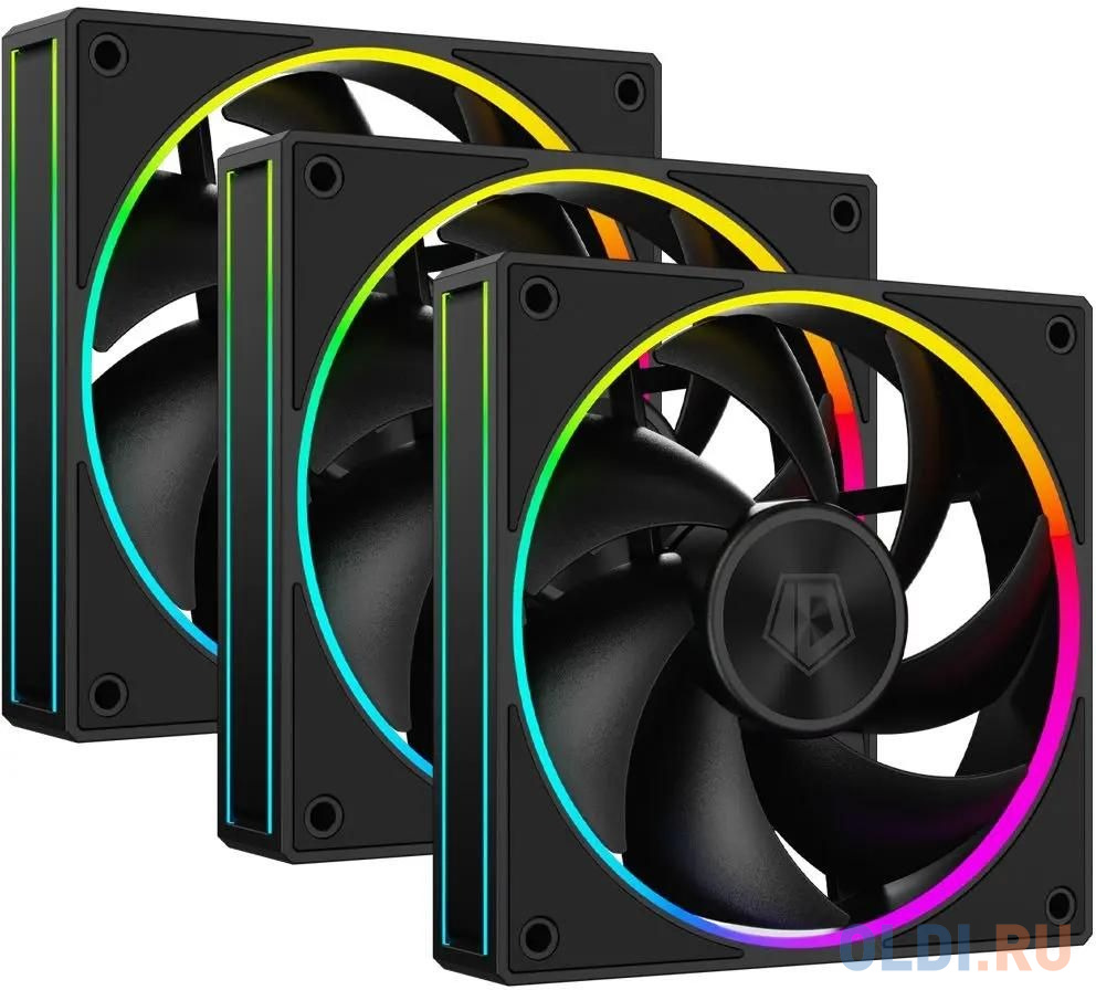 

Вентилятор ID-Cooling AF-127-ARGB-K Trio ARGB 120x120x27mm черный 4-pin 14-30dB 180gr Ret