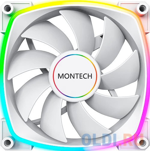 Вентилятор для корпуса Montech AX140 ARGB 140х140x25 белый 4-pin 27.9дБ (AX140 PWM WHITE) Ret