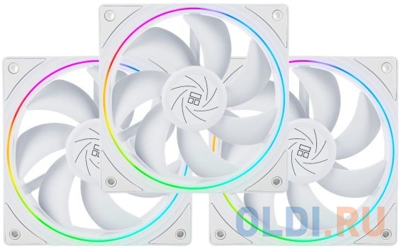 

Вентилятор Thermalright TL-S12-W x3, 120x120x25 мм, 1500 об/мин, 23 дБА, PWM, ARGB подсветка, белый, 3 шт в упаковке