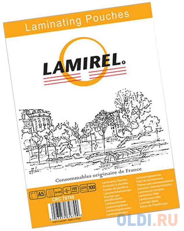 Пленка для ламинирования Fellowes Lamirel LA-7876601 А5 100мкм 100шт пленка для ламинирования fellowes fs 53088 а3 175мкм 100шт глянцевая