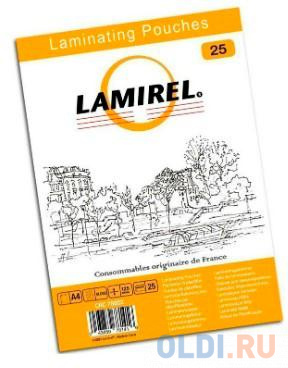 Пленка для ламинирования Fellowes 125мкм A4 (25шт) глянцевая 216x303мм Lamirel (LA-78802) пленка для ламинирования fellowes lamirel la 7865901 а3 125мкм 100шт