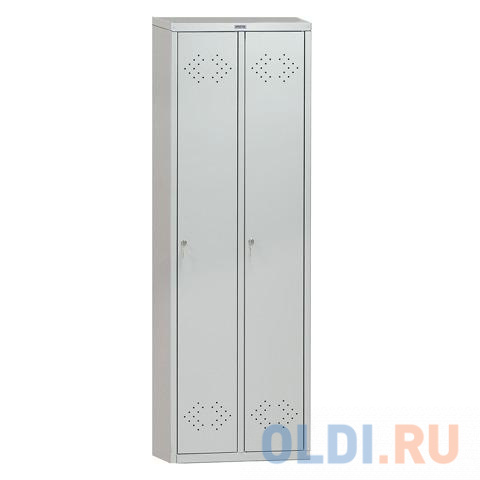Шкаф металлический для одежды ПРАКТИК LS-21, двухсекционный, 1830х575х500 мм, 29 кг
