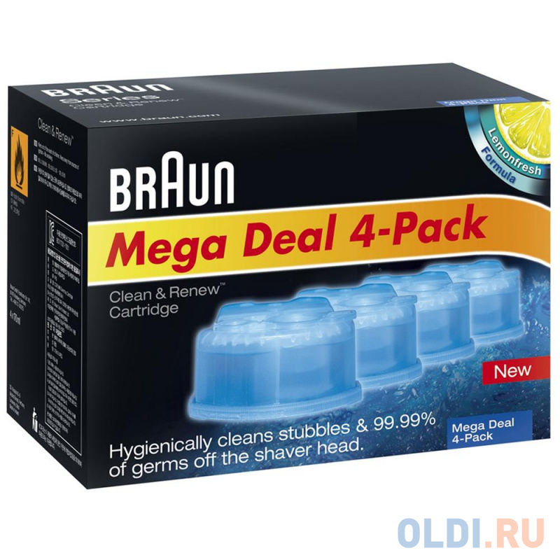 

Картридж для бритвы Braun CCR 4 MEGA DEAL 4-Pack с чистящей жидкостью