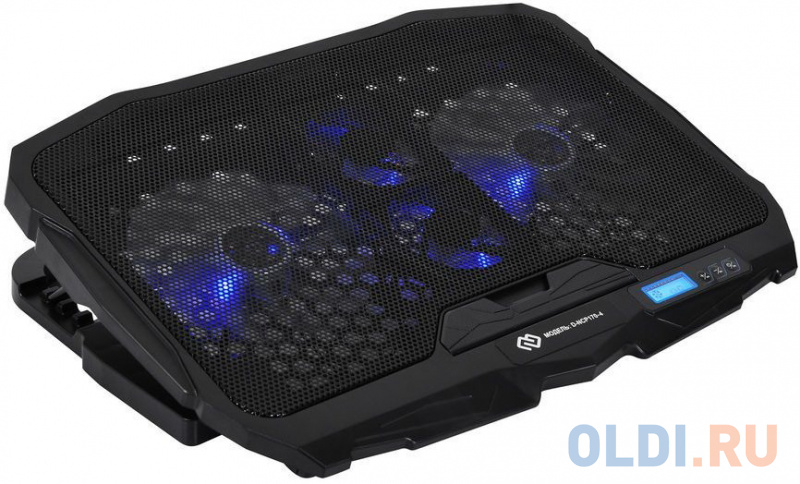 Подставка для ноутбука Digma D-NCP170-4 17"390x280x28мм 2xUSB 4x 70/125ммFAN 750г черный фото
