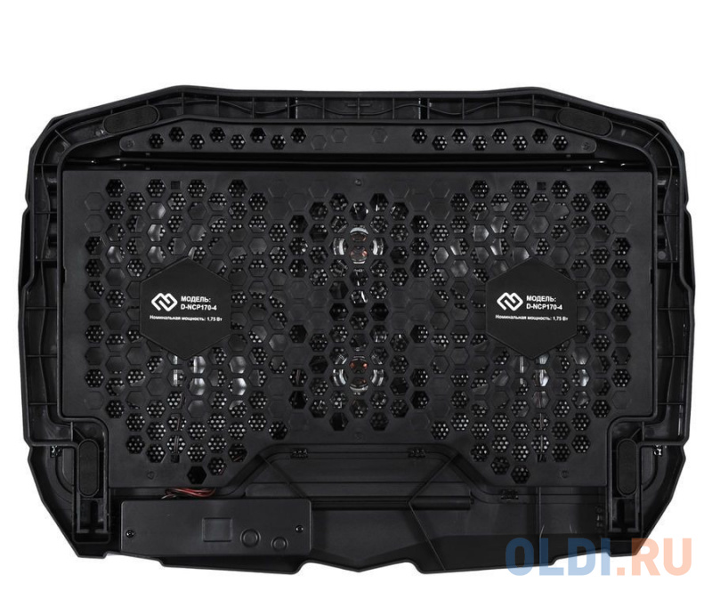 Подставка для ноутбука Digma D-NCP170-4 17"390x280x28мм 2xUSB 4x 70/125ммFAN 750г черный фото