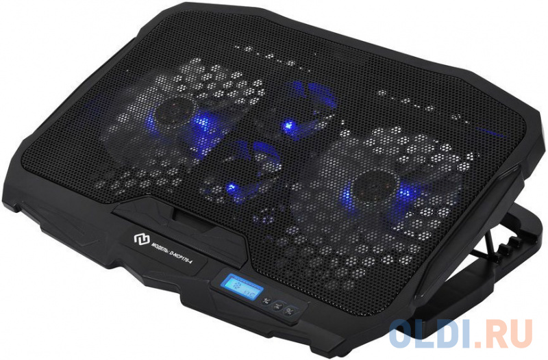 Подставка для ноутбука Digma D-NCP170-4 17"390x280x28мм 2xUSB 4x 70/125ммFAN 750г черный фото