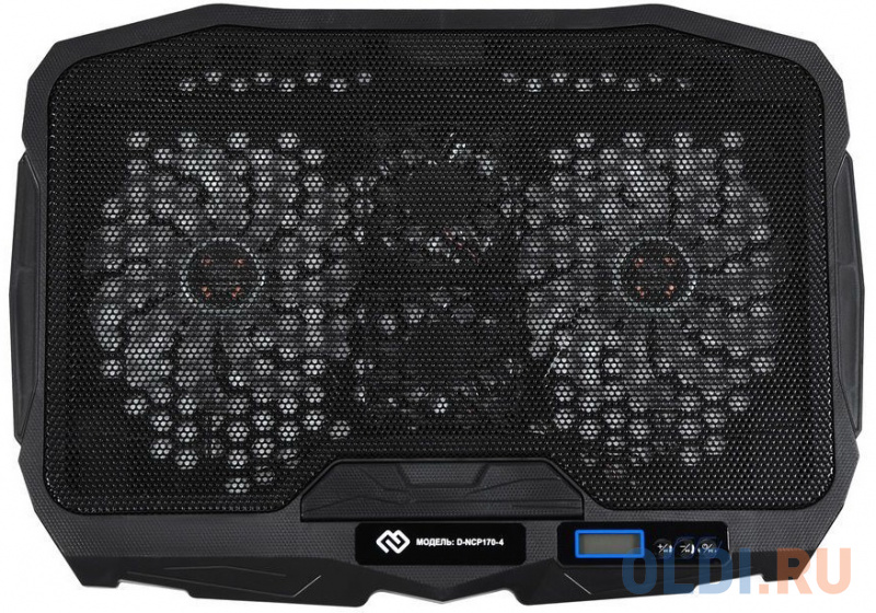 Подставка для ноутбука Digma D-NCP170-4 17"390x280x28мм 2xUSB 4x 70/125ммFAN 750г черный фото