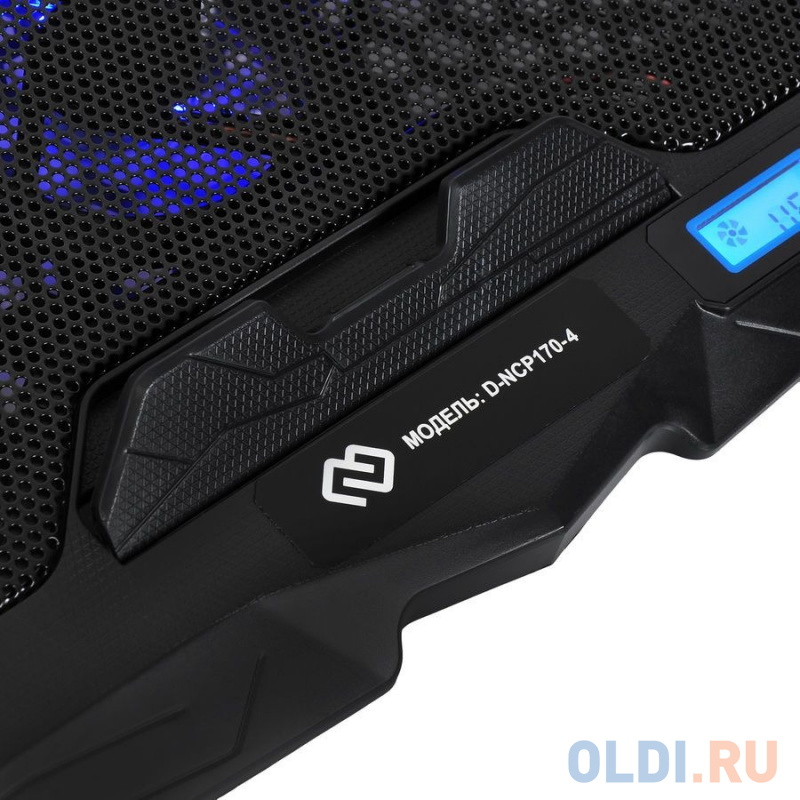 Подставка для ноутбука Digma D-NCP170-4 17"390x280x28мм 2xUSB 4x 70/125ммFAN 750г черный фото