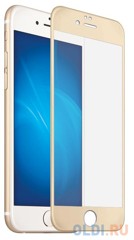 

Закаленное стекло 3D с цветной рамкой (fullscreen) для iPhone 7 DF iColor-09 (gold)