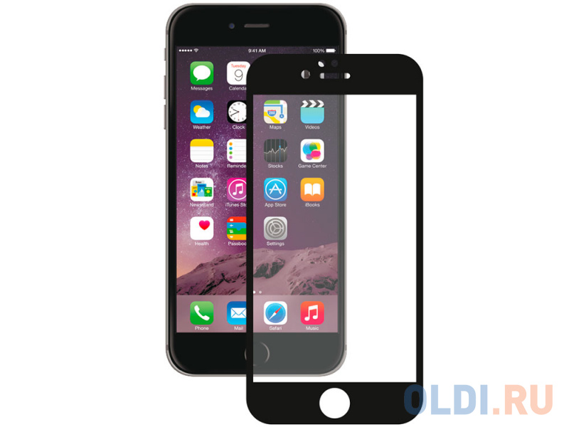 Защитное стекло 3D Deppa для Apple iPhone 6/6S Plus, 0.3 мм, черное защитное стекло caseguru 3d для apple iphone 6 plus 6s plus black