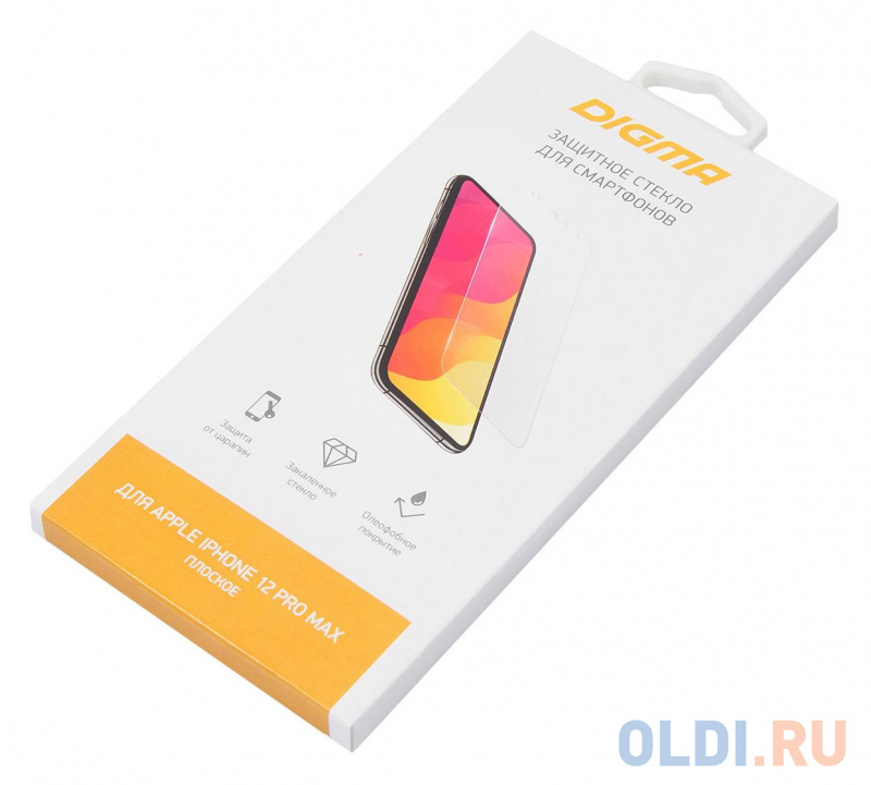 Защитное стекло для экрана Digma для Apple iPhone 12 Pro Max прозрачная 1шт. (DGG1AP12PM) фото