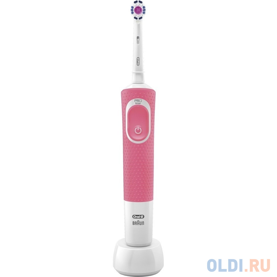 

Зубная щетка электрическая Oral-B Vitality 3D White 100 белый/розовый