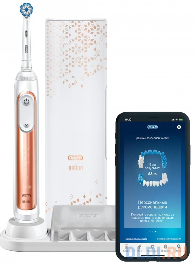 

Зубная щетка электрическая Oral-B Genius X 20000N Sensi D706.515.6X золотистый