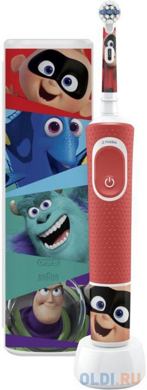 

Зубная щетка электрическая Oral-B Pixar D100.413.2KX красный