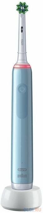 Зубная щетка электрическая Oral-B Pro 3/D505.513.3 CrossAction голубой oral b оригинальная электрическая зубная щётка для бережной чистки чёрная vitality pro