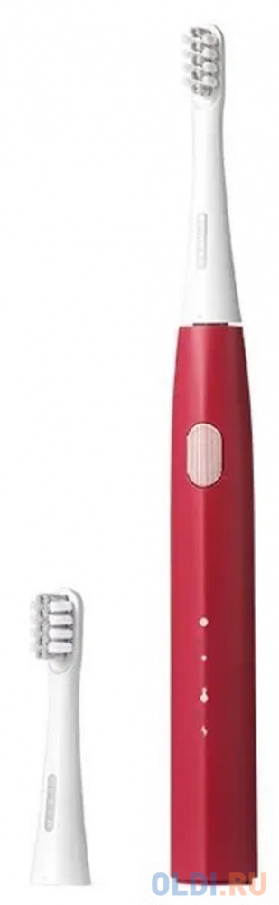 Электрическая зубная щетка Dr.Bei Sonic Electric Toothbrush GY1 красный электрическая зубная щетка colgate 360 sonic optic white отбеливающая на батарейках средней жесткости